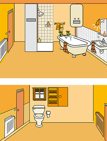 afbeelding badkamer voor herstellingen en onderhoud